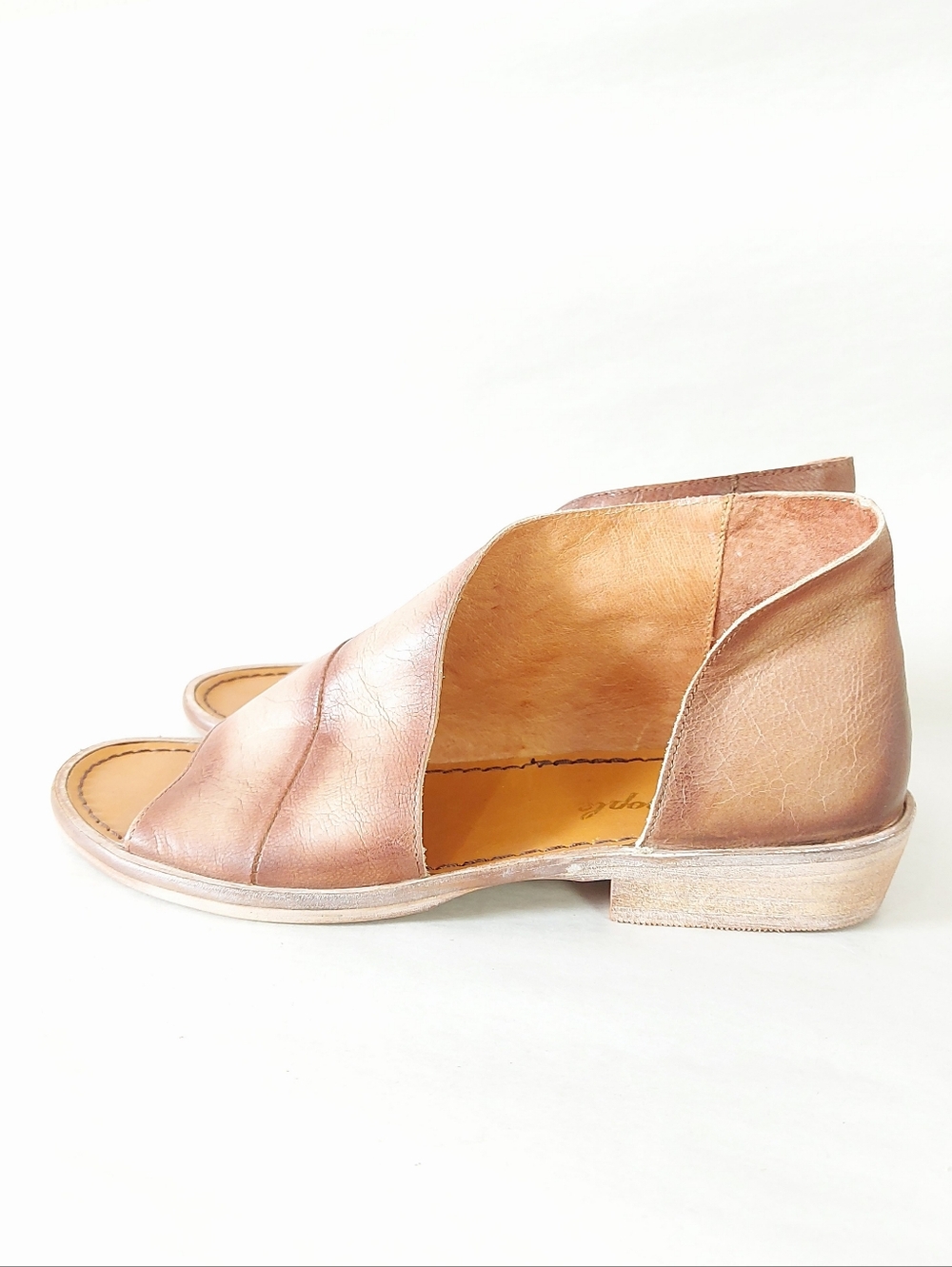 Free People Distressed Festival Open Toe Cut-out Mont Blanc Sandals Size 37 EU - Picture 3 of 7